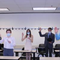 Students recite Order of the Engineer pledge